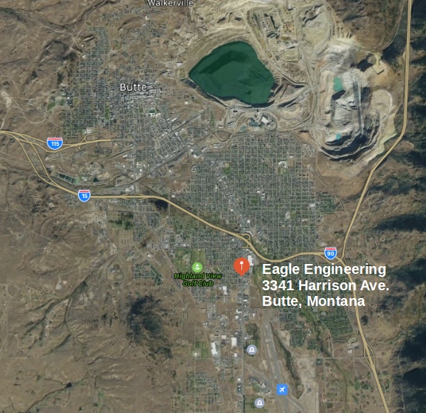 Eagle Engineering is located at 3341 Harrison Avenue in Butte, Montana USA